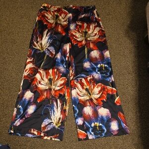 Floral Wide-Leg Pants